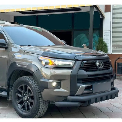 Suitable To Fit - Toyota Hilux Revo (19-On) Matte Black Lower Nudge Bar