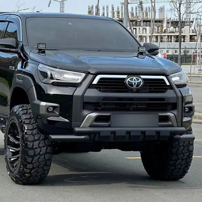 Suitable To Fit - Toyota Hilux Revo (19-On) Matte Black Lower Nudge Bar