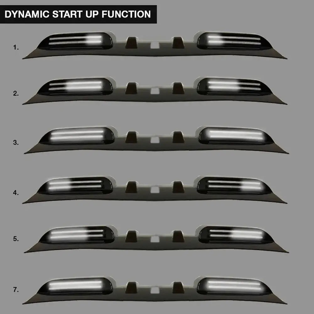 Suitable To Fit - Toyota Hilux (15-On) Gloss Black Dual Function DRL LED Roof Spoiler Light
