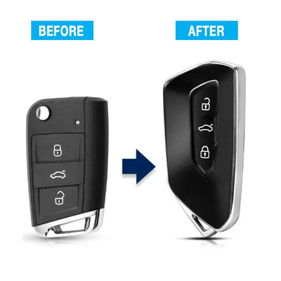 Golf 8 Style 3-Button Keyless Entry Conversion Key