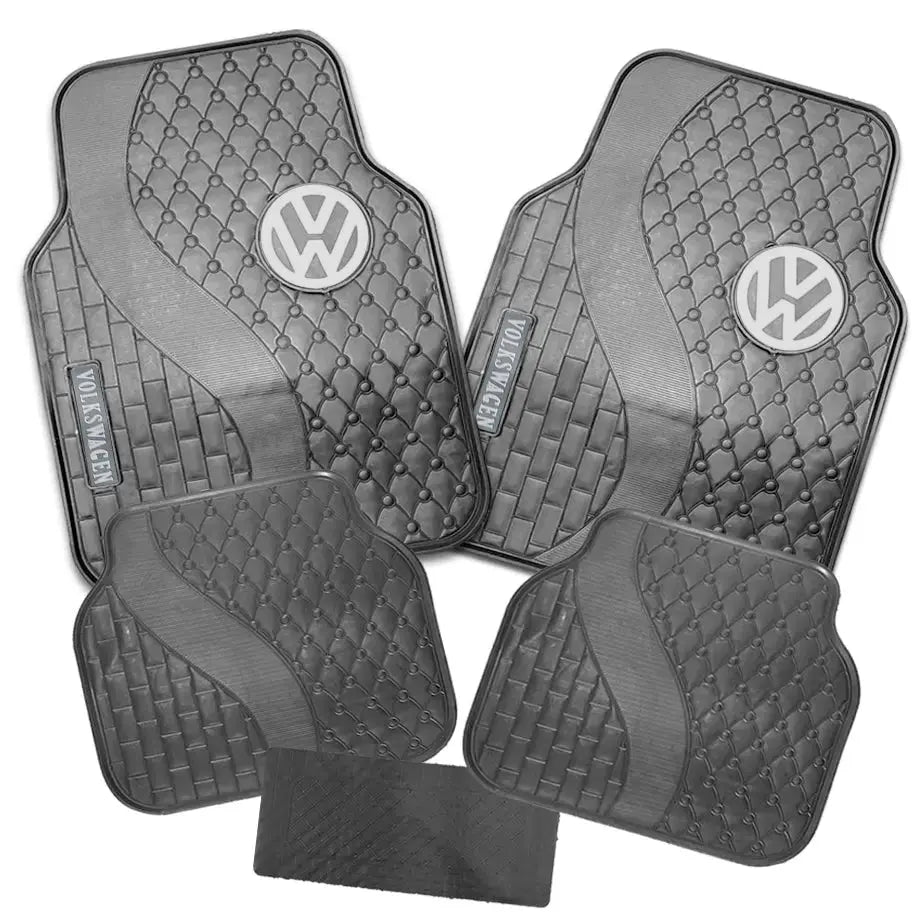 Suitable To Fit - VW 5-Piece Rubber Car Mats (Grey)