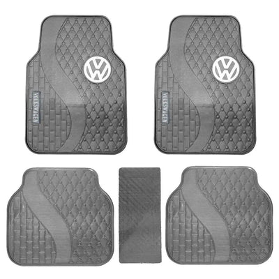 Suitable To Fit - VW 5-Piece Rubber Car Mats (Grey)