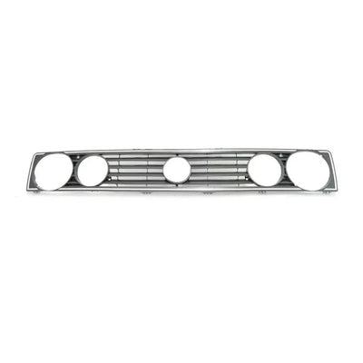 Suitable To Fit - VW Golf 1 Silver Line Big Badge Double Headlight Grille (Plastic)