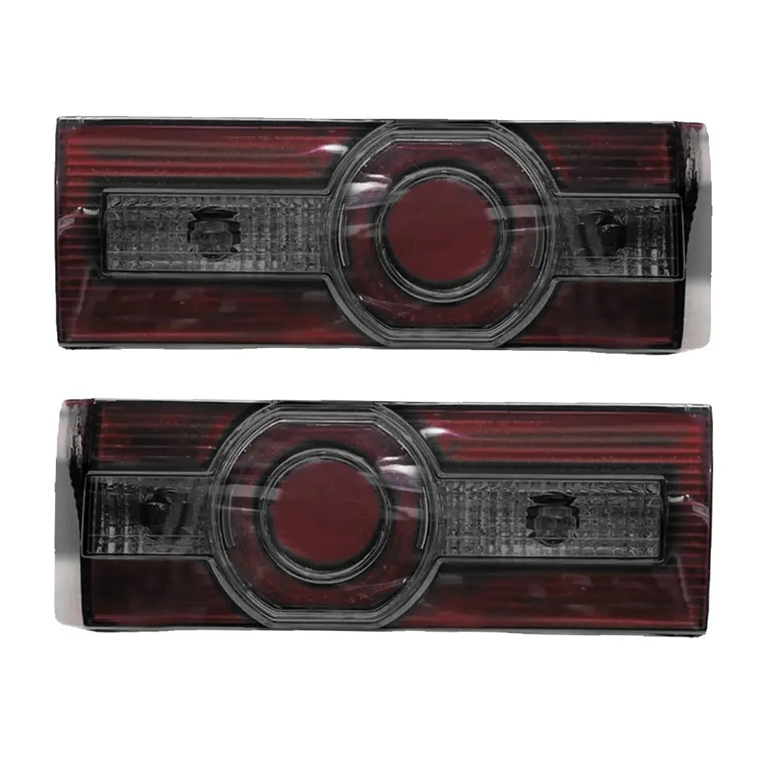 Suitable To Fit - VW Golf 1 VeloCiti Style Smoked Crystal Taillights With Chrome Ring