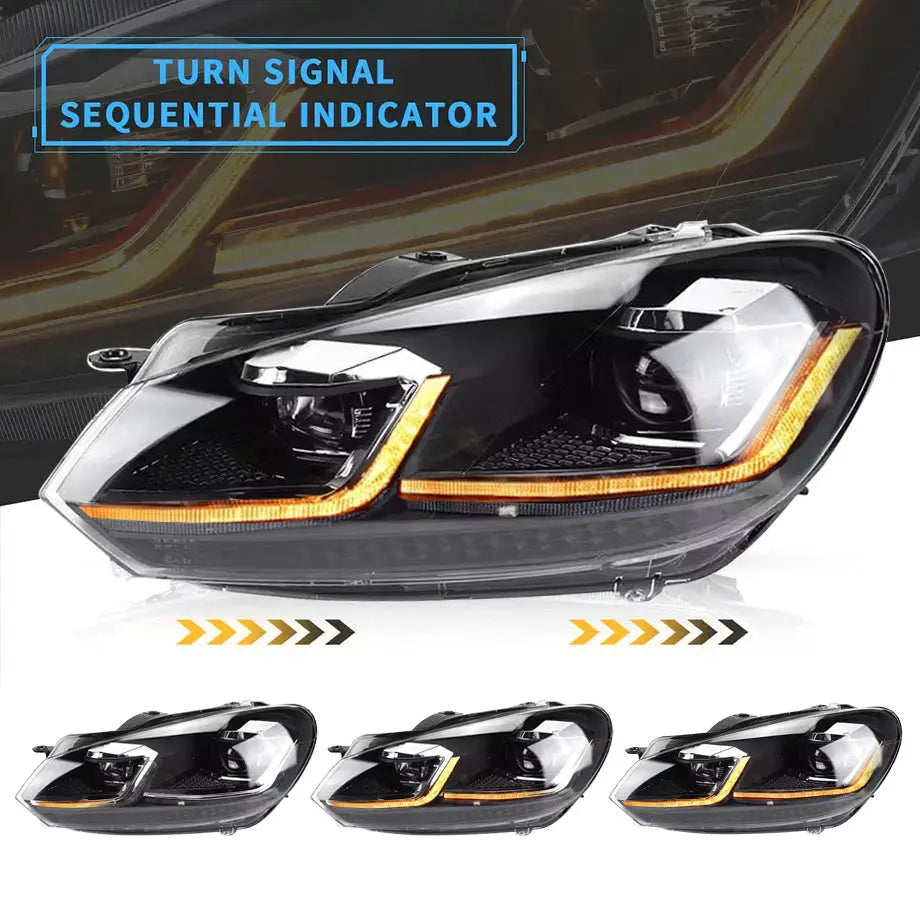 Suitable To Fit - VW Golf 6 LED Projector Headlight - Golf 7.5 GTI Style