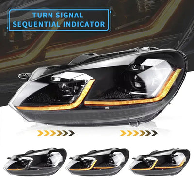 Suitable To Fit - VW Golf 6 LED Projector Headlight - Golf 7.5 GTI Style