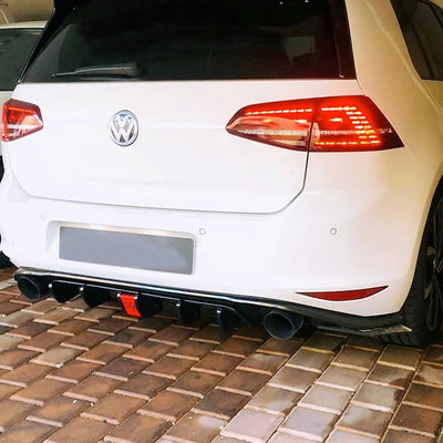 Suitable To Fit - VW Golf 7 GTI F1 Style Gloss Black Diffuser