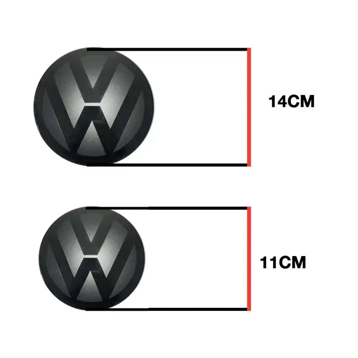 Suitable To Fit - V-W Golf 7 Smoked Black Stick On Emblem Badge Cover (Pair)