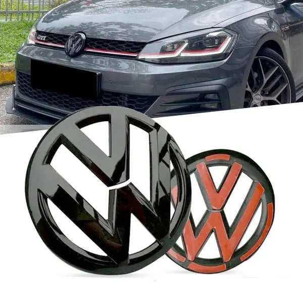 Suitable To Fit - VW Golf 7.5 GTI Gloss Black Stick On Emblem Badge (Pair)