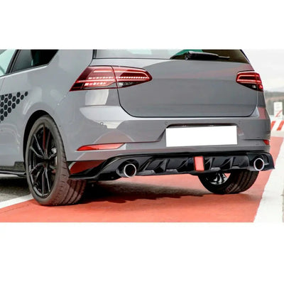 Suitable To Fit - VW Golf 7.5 GTI TCR F1 Style Gloss Black Diffuser