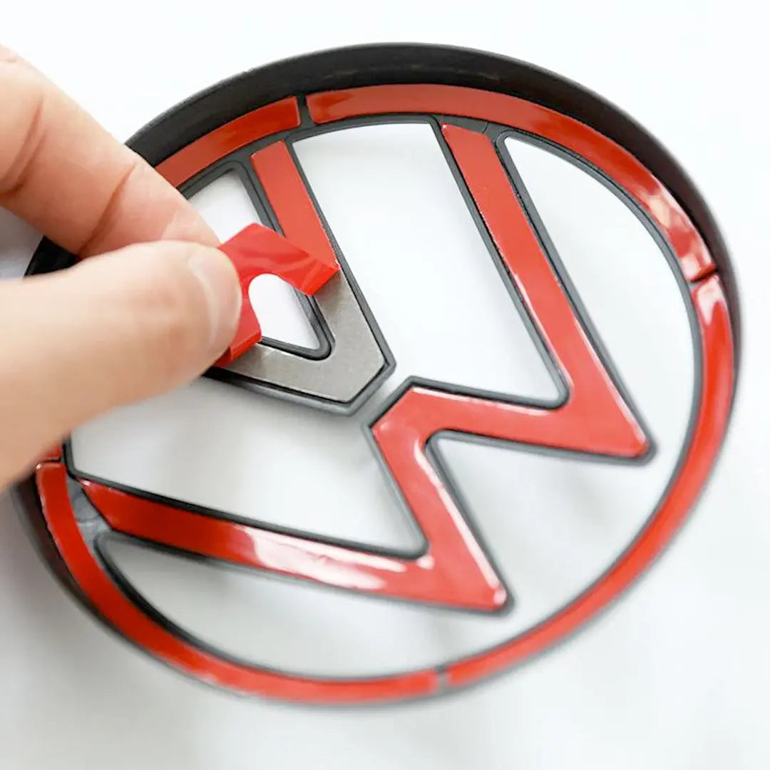 Suitable To Fit - V-W Golf 8 Gloss Black Stick On Emblem Badge Cover (Pair)