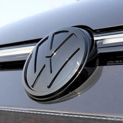 Suitable To Fit - V-W Golf 8 Gloss Black Stick On Emblem Badge Cover (Pair)