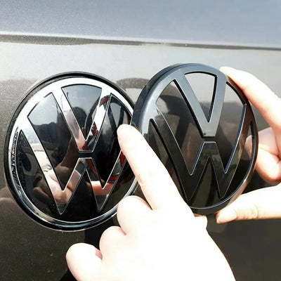 Suitable To Fit - V-W Golf 8 Gloss Black Stick On Emblem Badge Cover (Pair)