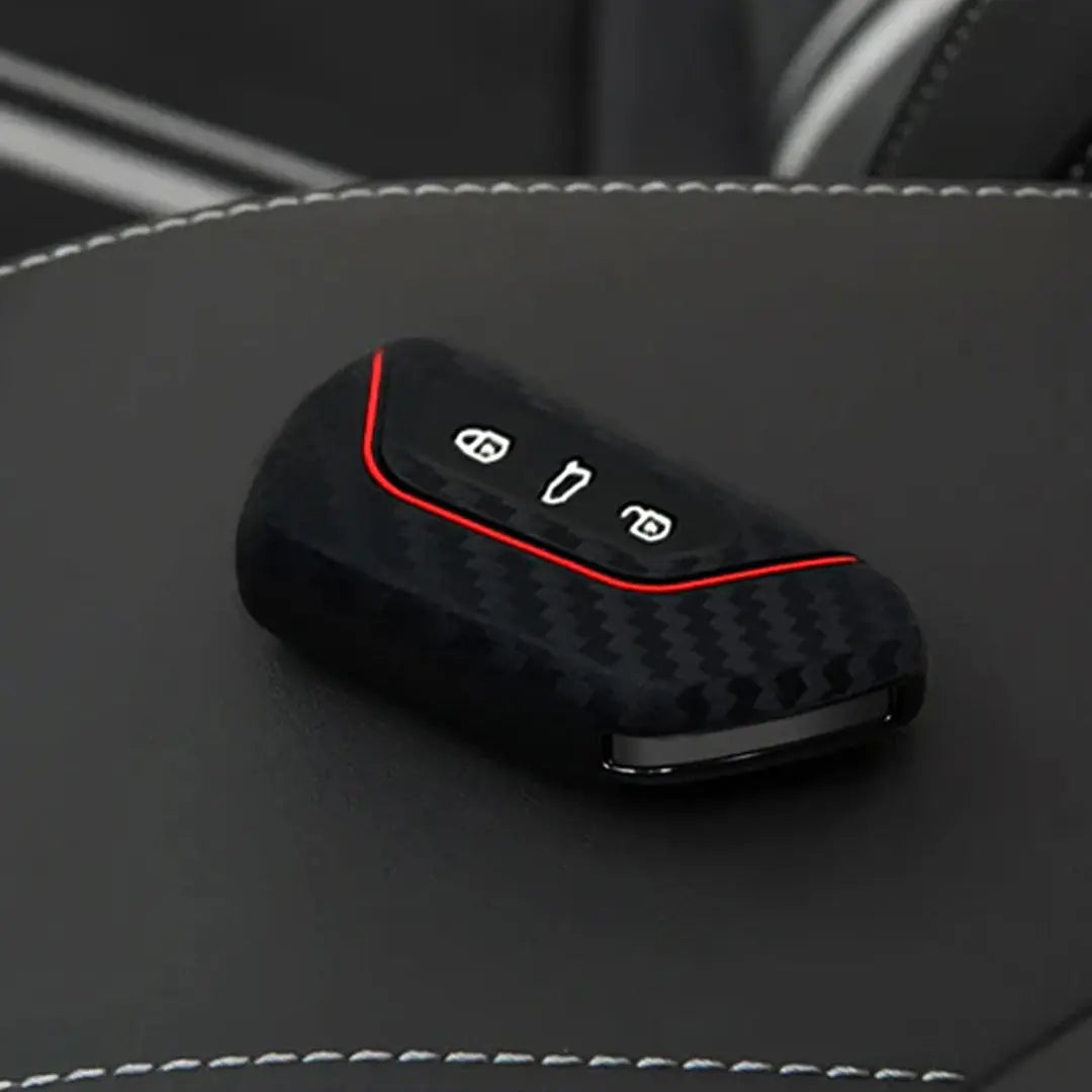 Suitable To Fit- VW Golf 8 Soft Shell Carbon Look Key Case Cover