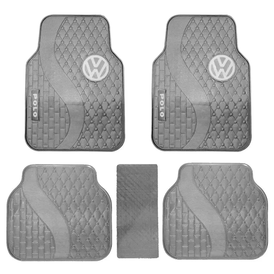 Suitable To Fit - VW Polo 5-Piece Rubber Car Mats (Grey)