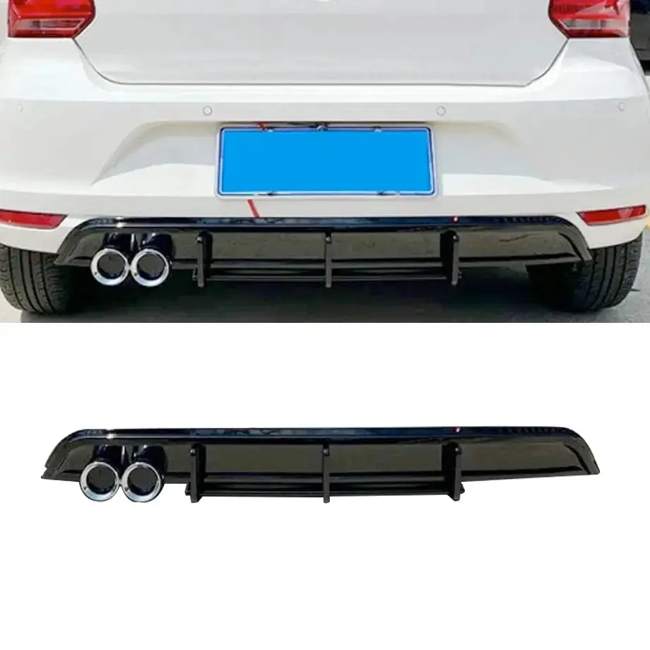 Suitable To Fit - VW Polo 6 TSI To GTI Gloss Black Diffuser With Dummy Exhaust