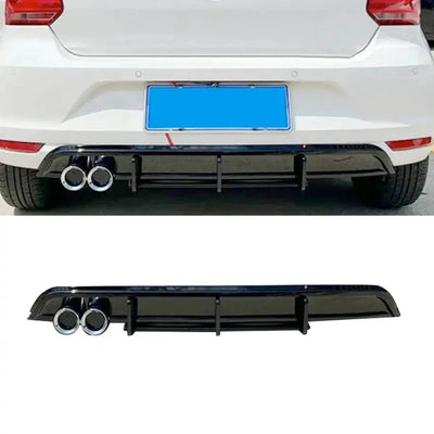 Suitable To Fit - VW Polo 6 TSI To GTI Gloss Black Diffuser With Dummy Exhaust