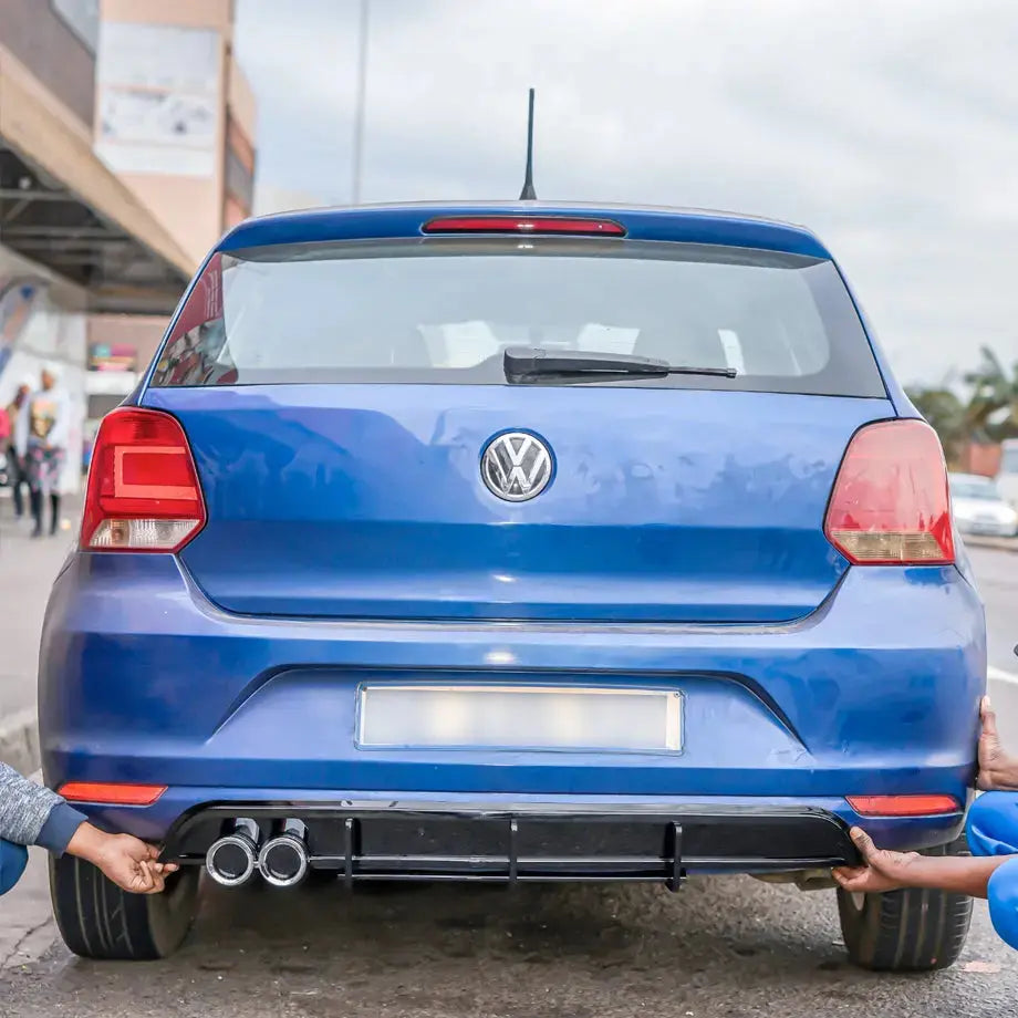 Suitable To Fit - VW Polo 6 TSI To GTI Gloss Black Diffuser With Dummy Exhaust