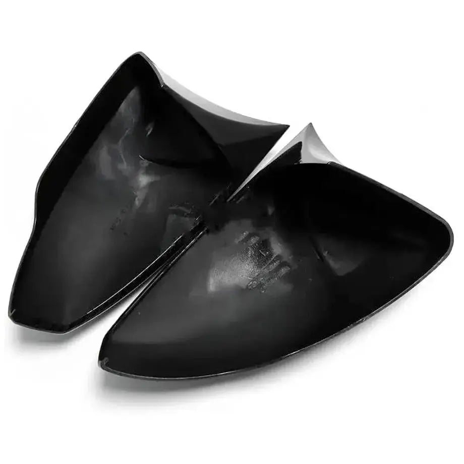 Suitable To Fit - VW Polo 8 Life (23-On) Gloss Black Wing Style Stick-On Mirror Covers