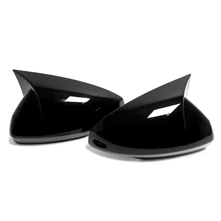 Suitable To Fit - VW Polo 8 Life (23-On) Gloss Black Wing Style Stick-On Mirror Covers