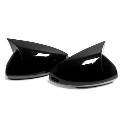 Suitable To Fit - VW Polo 8 Life (23-On) Gloss Black Wing Style Stick-On Mirror Covers