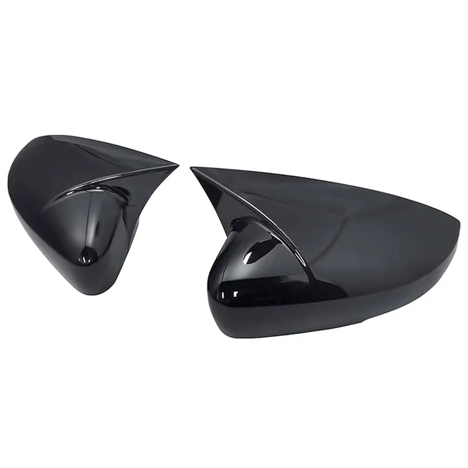 Suitable To Fit - VW Polo 8 Life (23-On) Gloss Black Wing Style Stick-On Mirror Covers