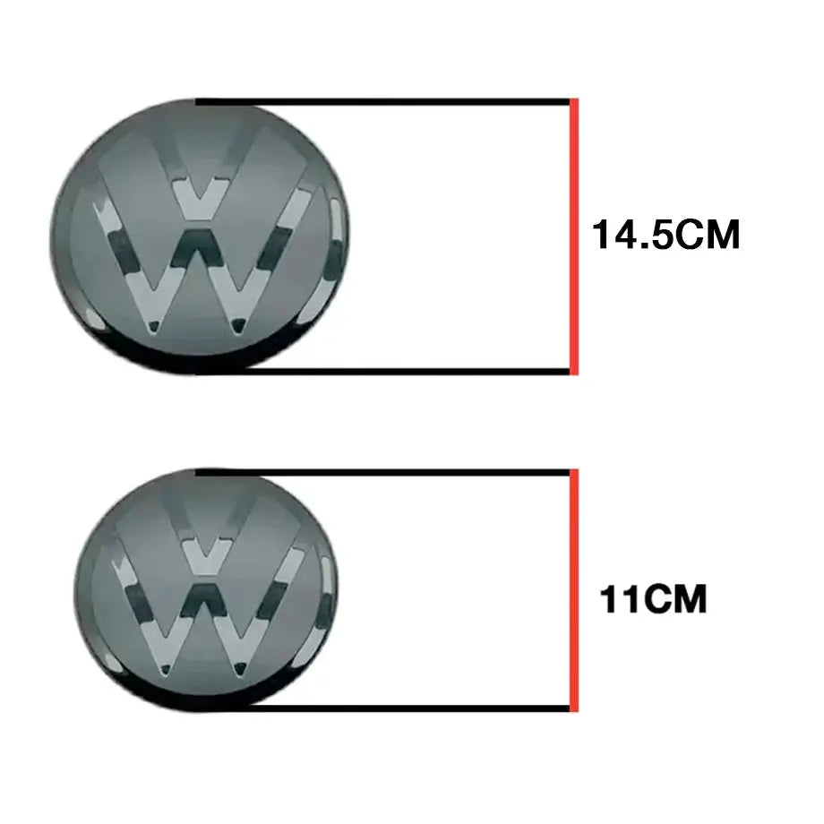 Suitable To Fit - V-W Polo 8 Life (23-On) Smoked Black Stick On Emblem Badge Cover (Pair)