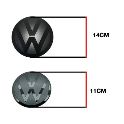 Suitable To Fit - V-W Polo 8AW Smoked Black Stick On Emblem Badge Cover (Pair)