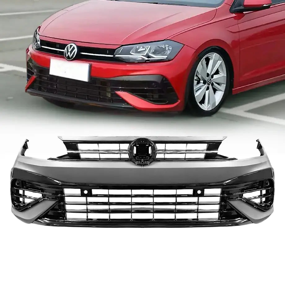 Suitable To Fit - V-W Polo 8AW (18-22) Golf 8R Style Plastic Front Bumper Upgrade