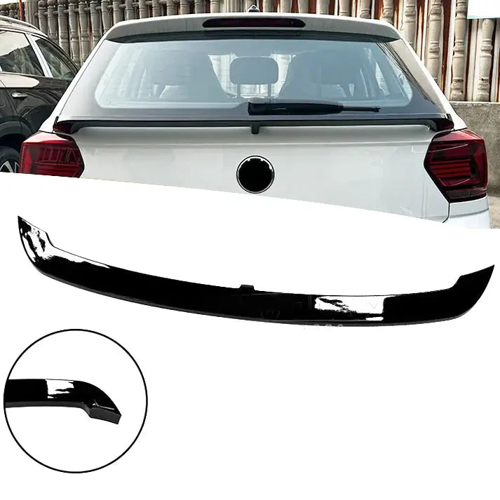 Suitable To Fit - VW Polo 8AW (19-22) Gloss Black Raised Rear Middle Wing Spoiler