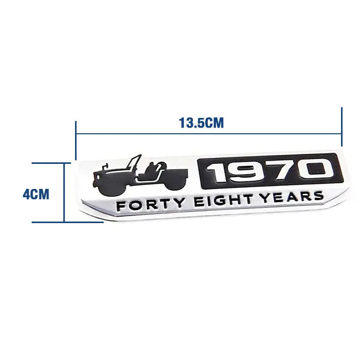 Suzuki Jimny 1970 Anniversary Metal Emblem Badge