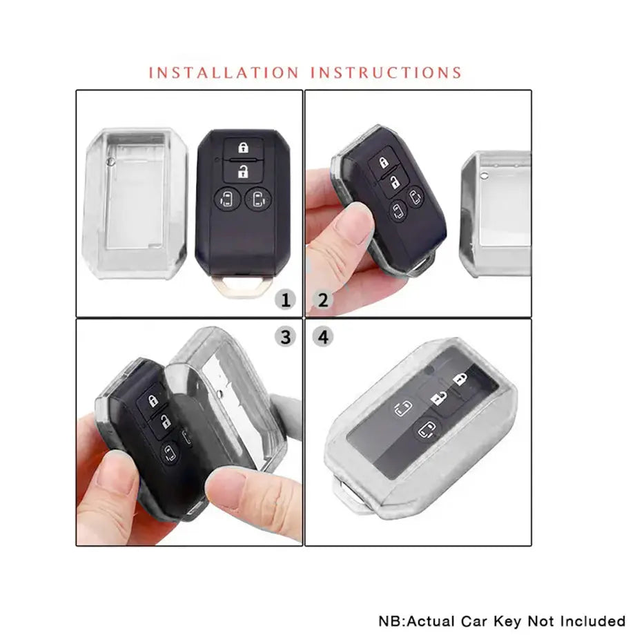 Suzuki Jimny Soft Shell Key Case Cover - (Silver)