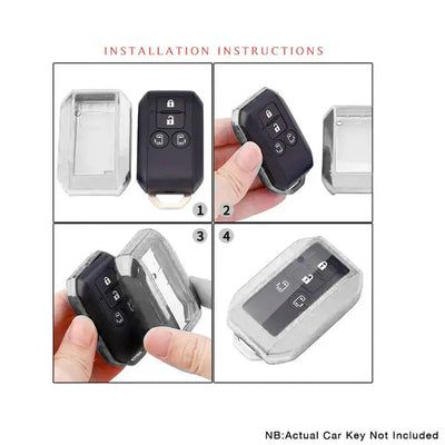 Suzuki Jimny Soft Shell Key Case Cover - (Silver)