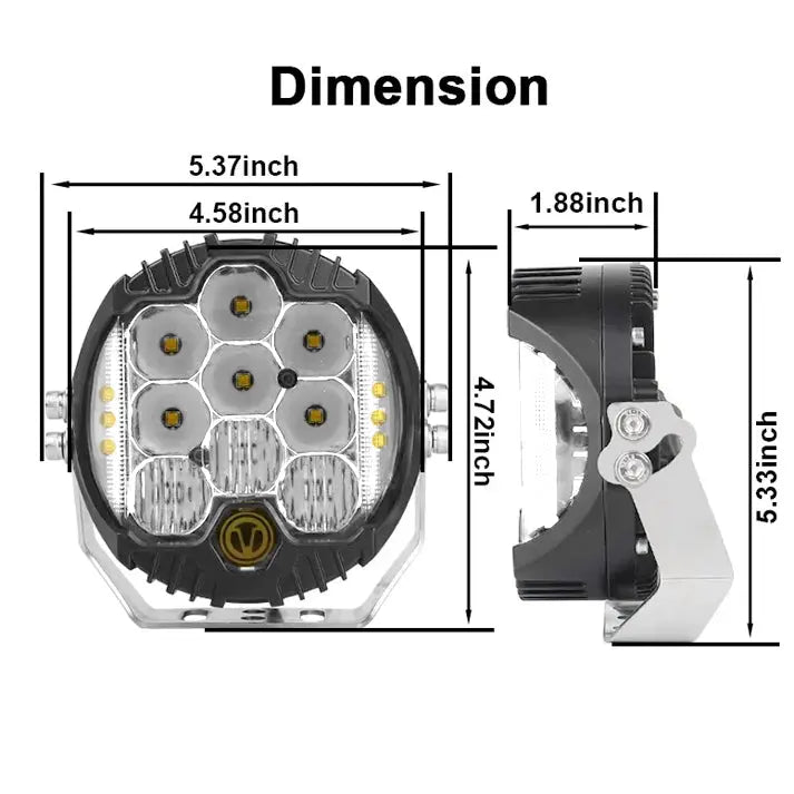 Suzuki Jimny (18-On) Bar Light Mount With Dual-Function LED Spotlights