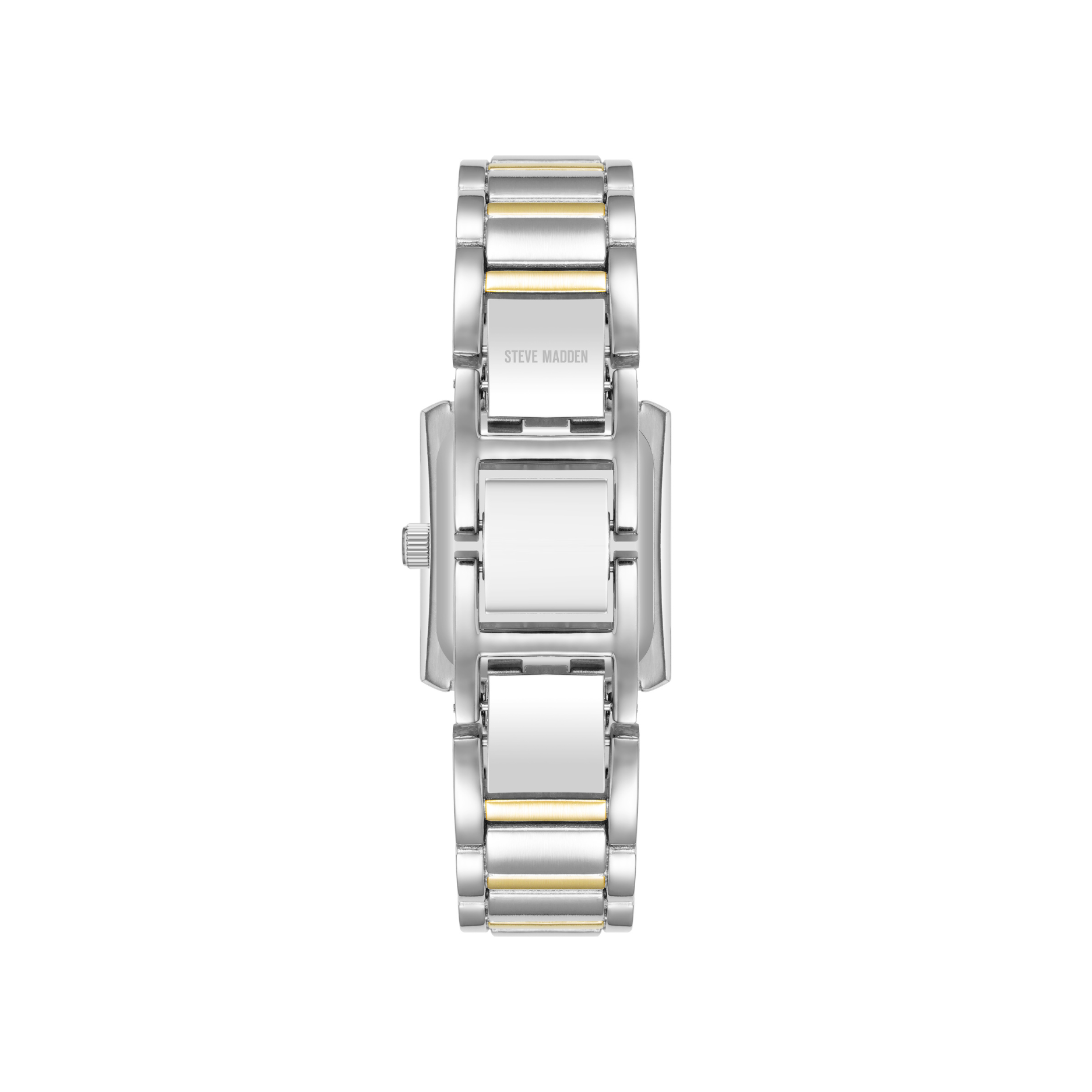 TWO TONE LUXE LINK WATCH SILVER GOLD
