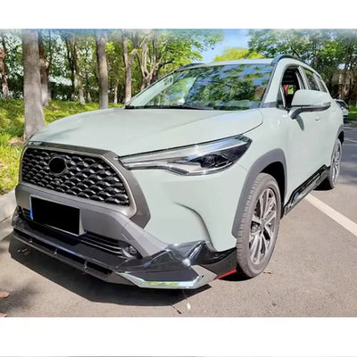 Toyota Corolla Cross (21-On) GR Sport Style 3-Piece Gloss Black Front Spoiler