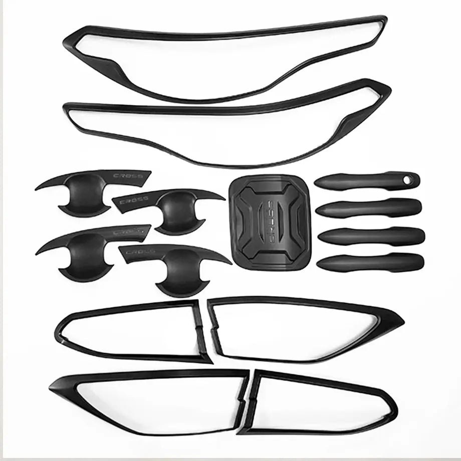 Toyota Corolla Cross (21-On) Matte Black Accessory Trim Kit (15-Piece)