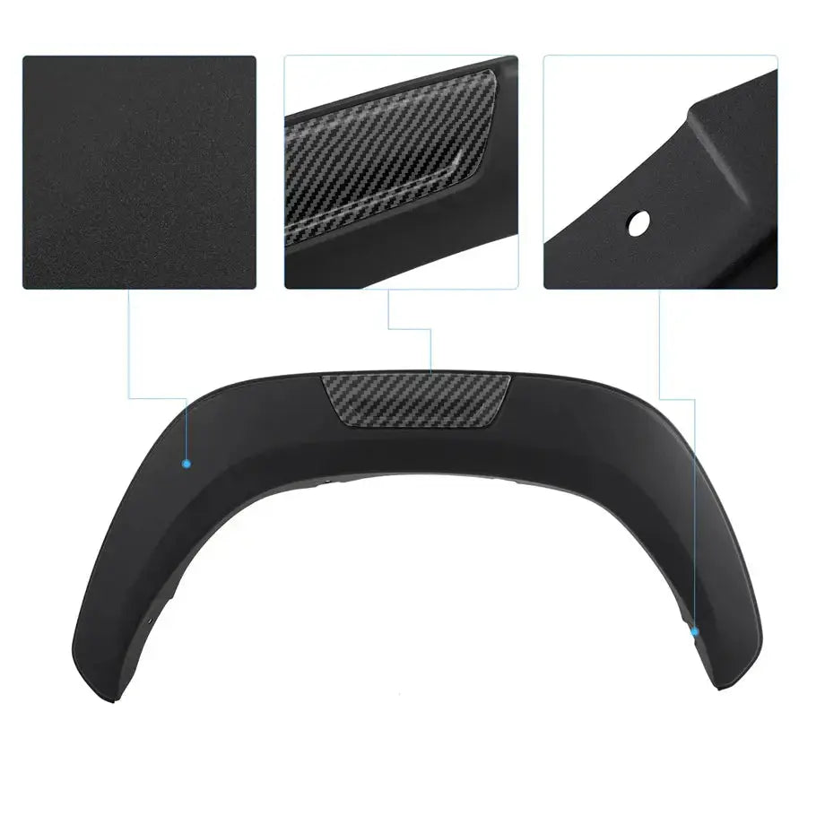 Toyota Hilux Revo (16-On) Matte Black With Carbon Look Inserts OEM Style Plastic Wheel Arch