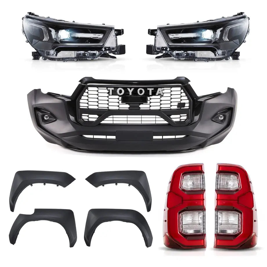Toyota Hilux (15-20) GR Sport Style Conversion Body Kit Including Headlights & Taillights