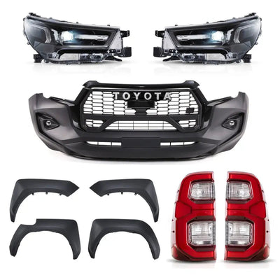Toyota Hilux (15-20) GR Sport Style Conversion Body Kit Including Headlights & Taillights