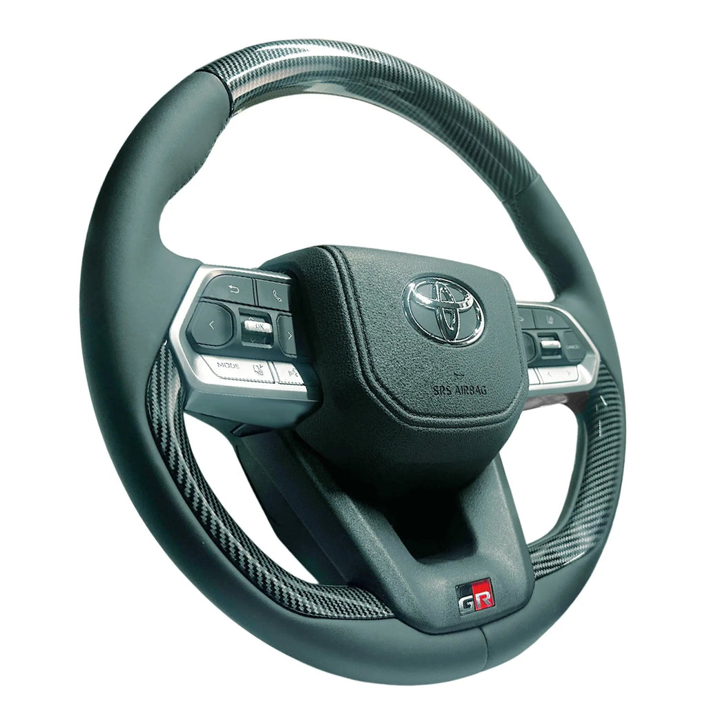 Toyota Land Cruiser LC300 GR Sport Style Carbon Look Upgrade Steering Wheel