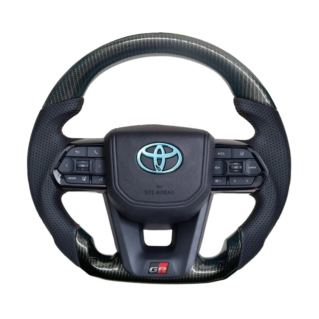 Toyota Land Cruiser LC300 GR Sport Style Carbon Look Upgrade Steering Wheel