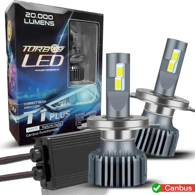 Turbo LED T1-Plus Canbus Headlight Bulb Kit - H1