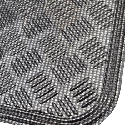 Universal 4-Piece Chrome Carbon Look Racing Mats