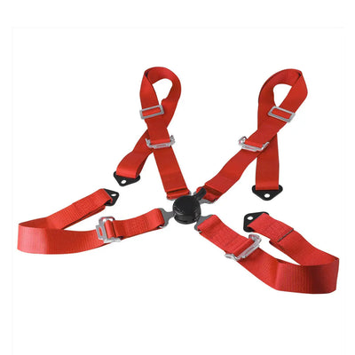 Universal 4-Point Racing Seat Harness (Red)