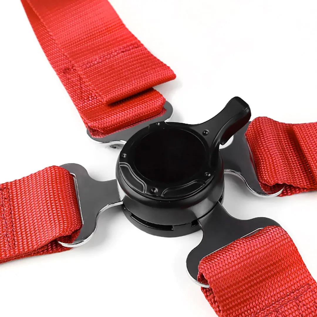 Universal 4-Point Racing Seat Harness (Red)