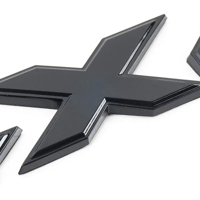 Universal 4x4 Matte Black Metal Lettering Badge
