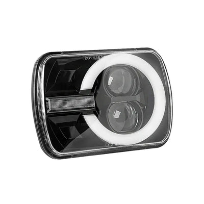 Universal 7 Inch Bronco Style LED Projector Square Headlights