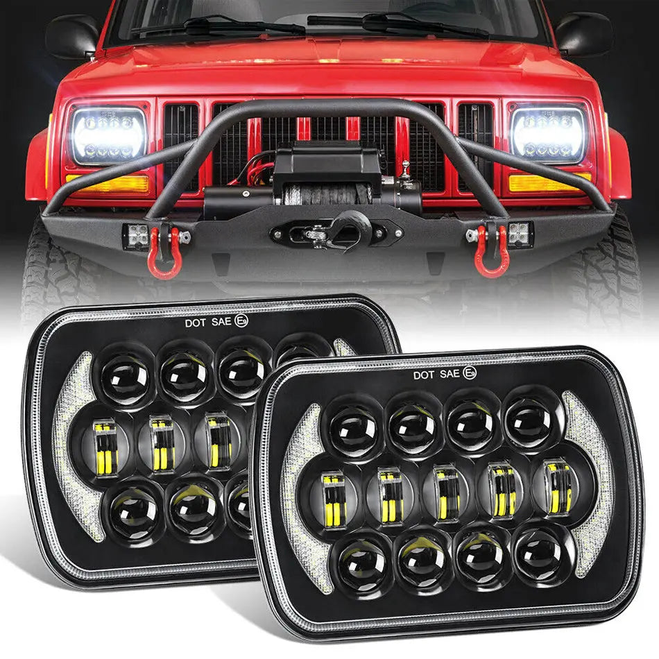 Universal 7 Inch Dual Function LED Projector Square Headlight