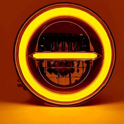 Universal 7 Inch Jeep Style LED Angel Eye Headlight